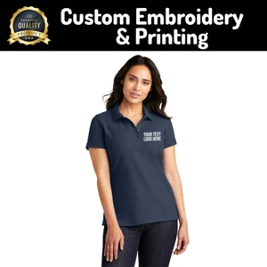 Women's Athletic Cotton Polo: Personalized with Logo for Casual Wear. - Picture 1 of 15