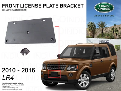 Soporte de montaje para matrícula de parachoques delantero Land Rover LR4 nuevo LR079936 Foto 1 de 3