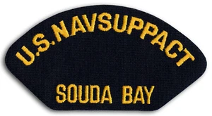 US Navy Naval Support Activity Souda Bay Crete Cap Patch Iron-On (a) - Picture 1 of 1