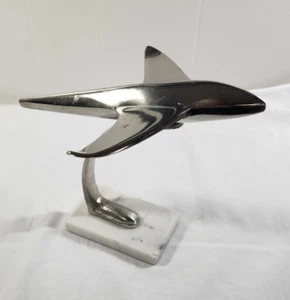 Art Deco Style Airplane Plane Sculpture Aircraft Desk Shelf Model Metal - Picture 1 of 10