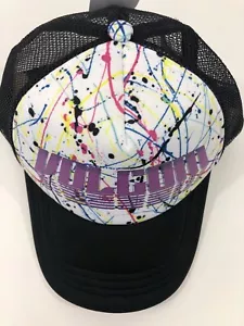 VOLCOM SPLATTER PAINT THEME SKATEBOARD/TRUCKER HAT - WHT/BLK SNAP BACK ADULT NEW - Picture 1 of 7