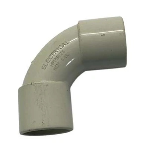 HPP Medium Duty Solid Elbow 25mm 90 deg PVC Gray HPPSE25 - Picture 1 of 6