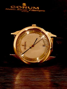 Corum Automatic 100 Gelb Gold 18K 750 Elegantes Herren Uhr 294.101.56 - Imagen 1 de 10
