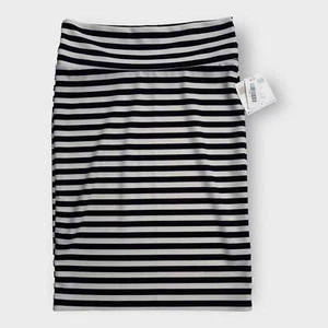 LuLaRoe Cassie Pencil Skirt Women’s L (14-16) NWT Black/White Striped - Picture 1 of 11