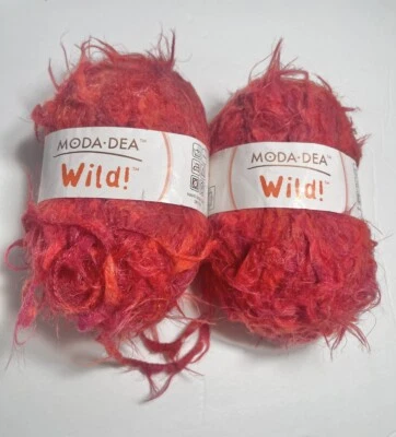 MODA DEA WILD!  YARN 2pk. FLAMES. I Combine Ship, Read Details. - Image 1 of 3