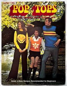 Rare 1st Leisure Arts Crochet Knit Pattern Booklet 1 POP TOPS Sleeveless Sweater - Picture 1 of 2