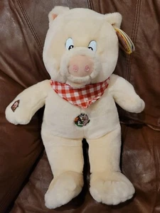 Vintage "This Little Piggy" Talking Pig Plush 16" Stuffed Animal Toy TESTED NWT - Picture 1 of 5