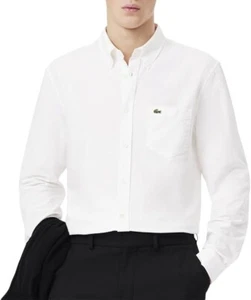 Camicia uomo Lacoste manica lunga collo Oxford vestibilità regolare tessuto bottoni m - Foto 1 di 3
