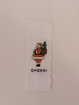 Counted Cross Stitch Bookmark Jeanette Crews Designs Inc Santa Claus Completed - Image 1 of 4