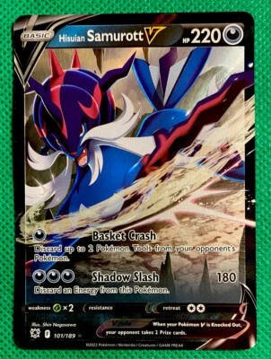 Hisuian Samurott V - 101/189 - Pokemon SWSH10 Astral Radiance M/NM - New - Image 1 of 3