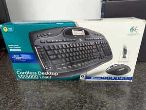 Logitech MX5000 Wireless Keyboard MX Laser Mouse Set Accessories Complete in BOX - Picture 1 of 4