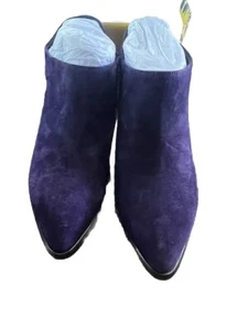purple suede velvet size 9 ankle boots wedge no box brand new! never worn - Picture 1 of 16