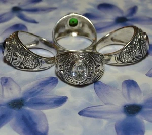 Chevalière Rhodié US Army Diamant Cz 10mm Argent Massif 925 Dolly-Bijoux - Picture 1 of 1