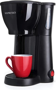 Single Serve Coffee Maker One Cup Small Personal Brew With Brewing Basket Black - Picture 1 of 11