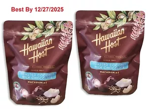 2-PACK Hawaiian Host Toasted Coconut Milk Chocolate Macadamias 20 oz each pack - Picture 1 of 3
