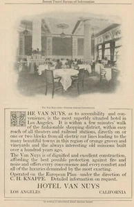 1911 HOTEL VAN NUYS Antique Vintage Print Ad Most Superbly Situated Hotel in L A - Picture 1 of 1