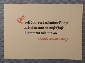 Postal antigua postal lema Christoph Blumhardt d. J. Edmund Krause - Imagen 1 de 2