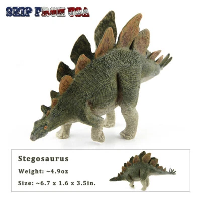 Jurassic Realistic Stegosaurus Dinosaur Model 6.7" Long Figure For Kids Toy Gift - Image 1 of 2