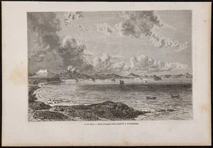 1865 - dem See Taupo - Gravur Antik - Neuseeland - Vulkane - Bild 1 von 5