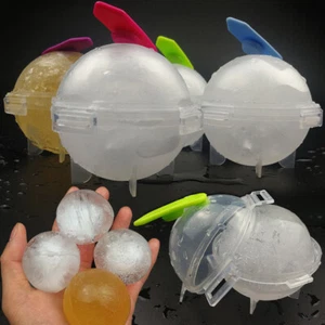4pcs Ice Ball Mold Reusable Round Ice Cube Tray Kitchen Tool Random Color (L) - Picture 1 of 10