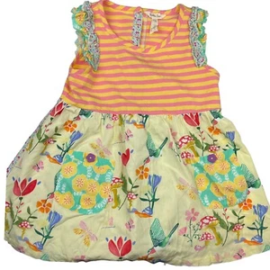 Matilda Jane Size 10 Adventure Begins Bold & Bright Tunic Top Striped Floral - Picture 1 of 5