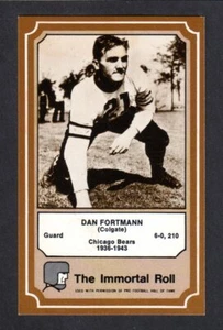 Fleer Football Immortal Roll 1975 #20 Dan Fortmann Chicago Bears como nuevo + A - Imagen 1 de 1