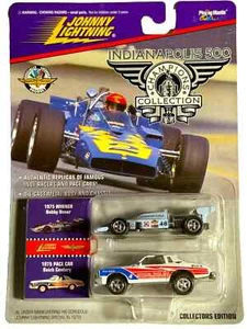 Johnny Lighting Indianapolis 500 Champion 1975 Winner Bobby Unser #48 & Pace Car - Picture 1 of 3