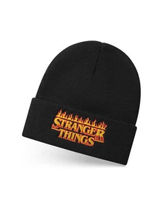 Gorro unisex Stranger Things negro con logotipo - Imagen 1 de 8