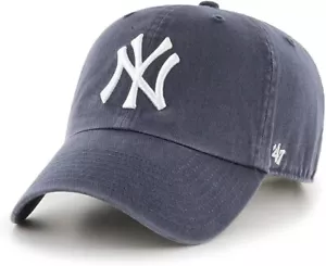 New York Yankees 47 Brand Hat Clean Up Adjustable Cap Navy Vintage Baseball New - Picture 1 of 3