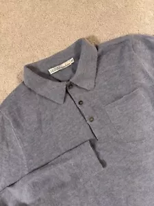 Criquet Polo Sweater Shirt Mens Size Large Baby Alpaca Blend Pullover - EUC - Picture 1 of 9