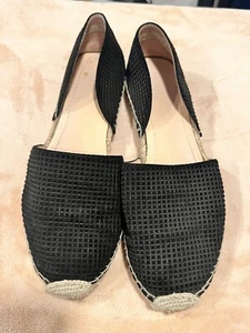 JIMMY CHOO 'Dreya' Flat Espadrille Black Suede Jute Sandals Slip On Eu 39 - Picture 1 of 20
