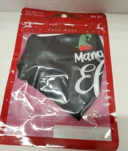 MASCHERA VISO "MAMMA ELFO" NATALE TESSUTO NERO ADULTO NUOVA SIGILLATA CHIUSA - Foto 1 di 7