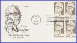 USA3 #1874 U/A ARTMASTER FDC BL4  Everett Dirksen - Imagen 1 de 1