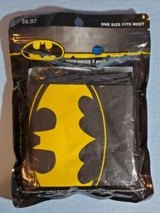 Brand New Sealed "DC Batman Neck Gaiter/Mask 2 Pack" (Washable & Reusable) Black - Picture 1 of 2