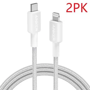 2x 3ft Anker USB-C to Lightning MFi Certified Charging Cables for iPhone12 13 14 - Picture 1 of 5