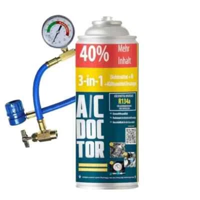 3in1 Dichtmittel + Öl + Kältemittel Ersatzgas R134A für Autos von 1995 bis 2016 - Bild 1 von 4