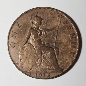 1912 H UK Great Britain 1 penny - George V - KM# 810 - COMBINE to save - UK-240 - Picture 1 of 6
