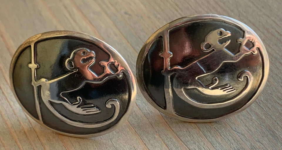 Ohrringe Silber Handarbeit Affe Fairtrade - Bild 1 von 4