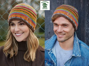 Pachamama Hand Knit, 100% Wool, Beanie Hat - Grassington - BNWT