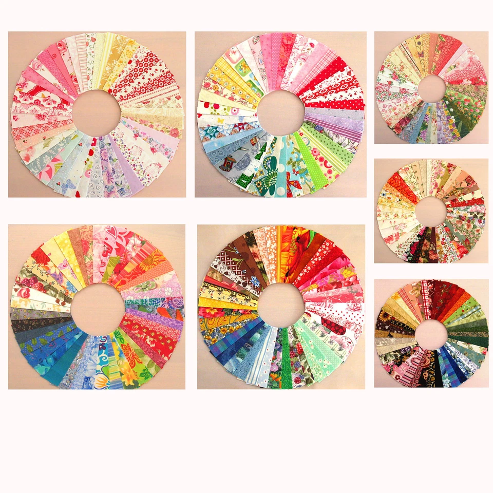 Stoffpakete Patchwork Stoffe Nähen Basteln Inchies Stoffstreifen je 3,5x10 cm - Bild 1 von 1