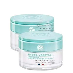 Yves Rocher 2 X GEL Crema Ricca Idratazione Non Stop 48H Hydra Vegetal 50 ML - Foto 1 di 1