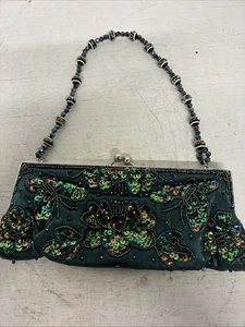 Cartera Apt 9 Estilo Retro Panada Verde 9X4 Patrón Mariposa - Imagen 1 de 5