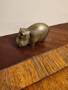 Vintage Miniatur Messing Nilpferd - Bild 1 von 7