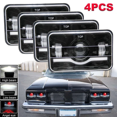 4pcs Faros LED de 4x6" Hi/Lo-Beam se ajustan a 1980 - 1988 Oldsmobile Cutlass Supreme Foto 1 de 4