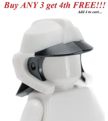 ☀️NEW LEGO Minifigure Minifig Headgear Head Cover Hat WHITE Fire Helmet - Image 1 of 3