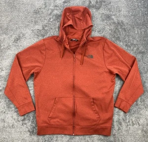 The North Face Mens 2XL Hoodie Full Zip Fleece Sweater Jacket Red Pockets - Picture 1 of 21