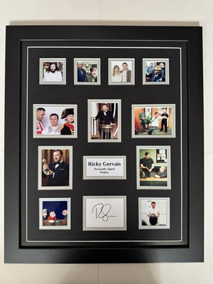 Ricky Gervais Signed Framed 20” X 16” Double Mounted Display - Image 1 of 4