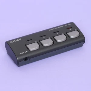SONY Stereo Audio 3.5mm RCA Phono System Selector Switch Box SB-A40 Monitor - Foto 1 di 3