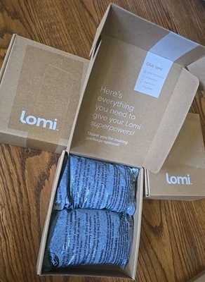 Lot of 3 Lomi Compost Activated Charcoal (2 Pack) = 6 Total Packs - NEW - Image 1 of 2