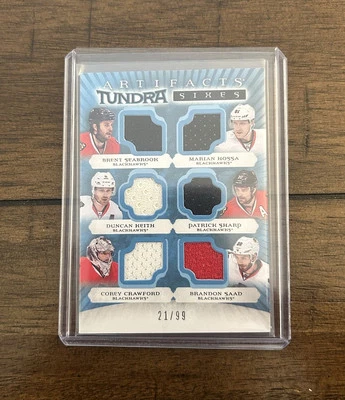 Seabrook Hossa Keith Sharp Crawford Saad 2015-16 Artifacts Tundra Sixes Jersey - Image 1 of 2